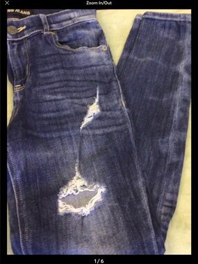ExpressDark Washed Distressed Jeans. Size 2R